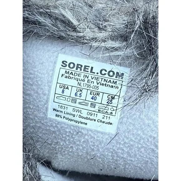 Sorel Tofino Waterproof Winter Snow Boots Womens Size 8 EUR 40 Gray Waxed Canvas - Picture 13 of 16